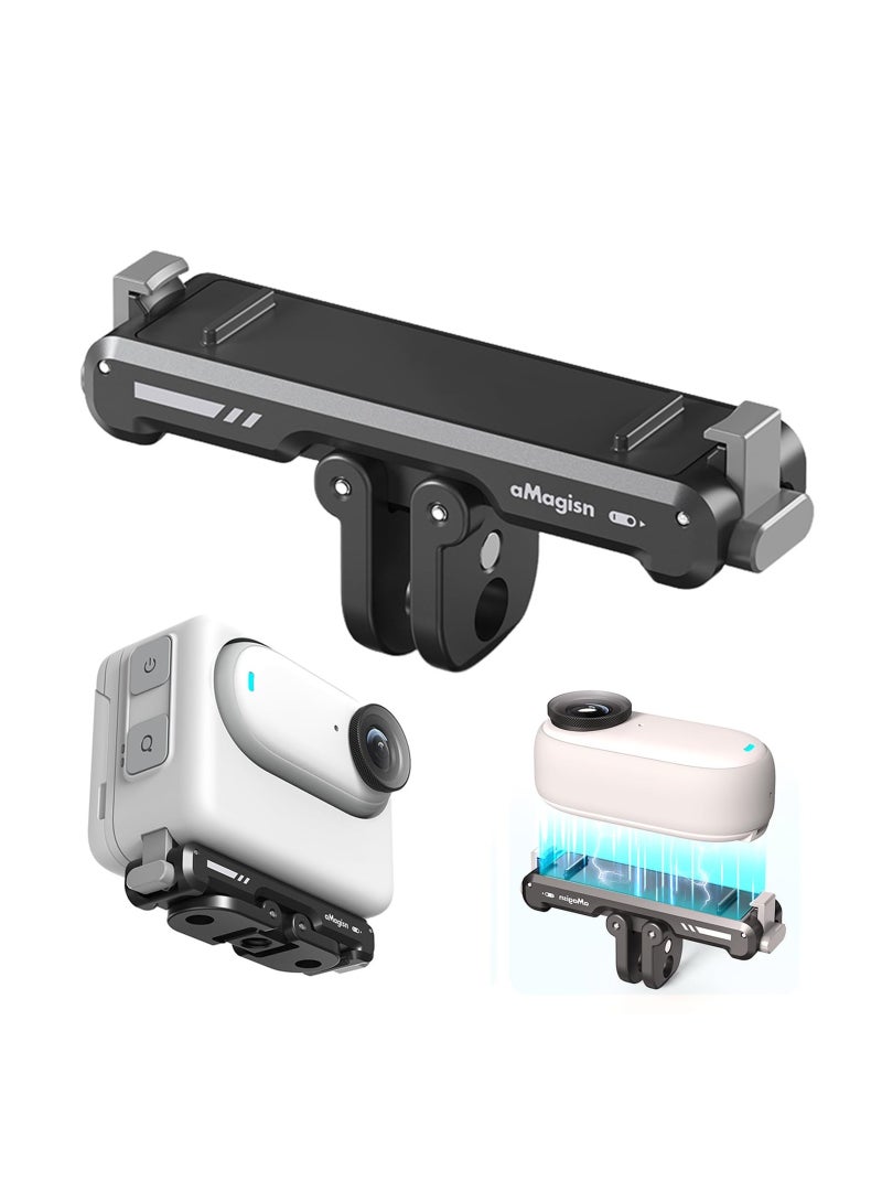 KASTWAVE Magnetic Adapter Mount for Insta360 GO 3 Quick Release Mount with 1/4 Screw Hole, Connection Adapter Accessories, Attachable Tripod, Vlogging  - Image 1