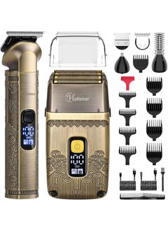 Hatteker Hatteker Professional Hair Clipper Electric Razor Foil Shavers for Men Body Nose Ear Hair Grooming Kit with Triple Blades Cordless Waterproof 