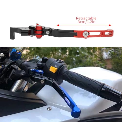 CHIFUN Brake Lever and Clutch Lever Set Replacement for BMW F750GS F850GS 20182021 F900R F900XR 20202022 Aluminum Motorcycle Handlebar Lever Foldable Length AdjustableRed - Image 3