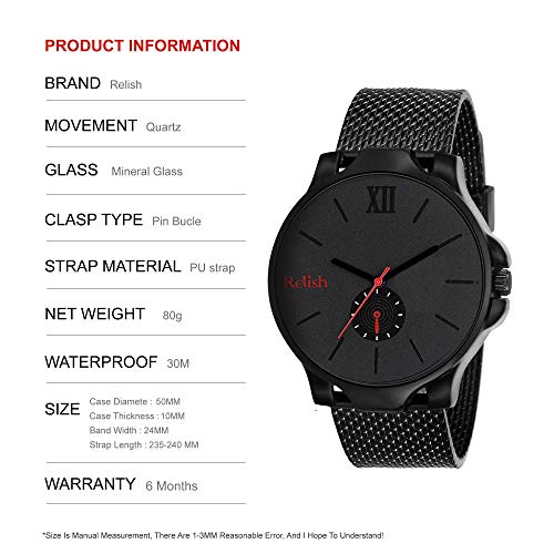 Relish Analogue Men's & Boy's Watch, Belt, Sunglasses and Wallet Combo for Gifts Black | Diwali Gift | Gift for Mens - Image 2