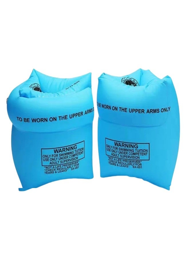 YUNLOVXEE 2-4 Pack Arm Floaties for Kids Adults, Pool Arm Floats, Inflatable Swim Ring, PVC Arm Floater Sleeves for Toddlers Children 3-5-6-12 Years (1 Pair Blue) - Image 1
