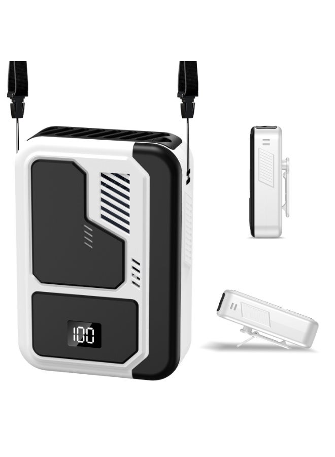 Nariele New Mini Digital Desktop Handheld Clip Waist Hanging Fan