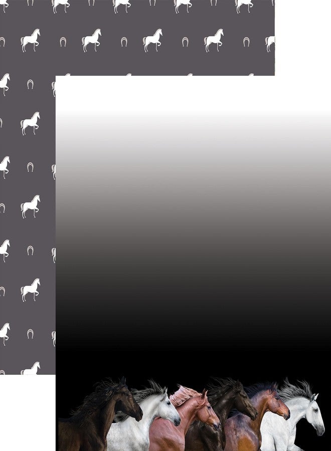 Paper House Productions 12" x 12" 9-Sheet Decorative Double Sided Paper Pack for Scrapbooking and Crafts - Horse Heaven - Image 4