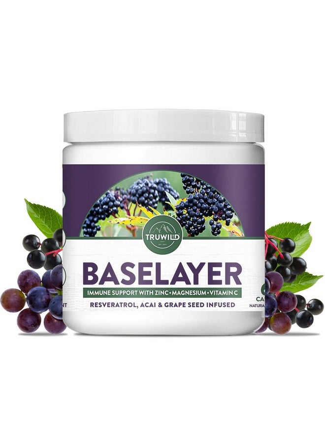 TRUWILD - Baselayer Vegan Immune Support & Antioxidant All Natural Vitamin C + Zinc + Magnesium + Resveratrol + Acai Nongmo Gluten Free Capsule Supplement Made In The Usa Cgmp 30 Servings - Image 1