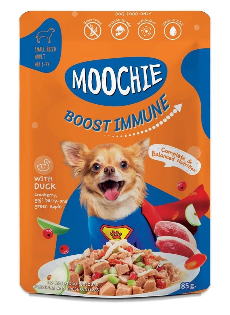 MOOCHIE Moochie Dog Food Casserole with Duck - Boost Immune Pouch 12 x 85g 