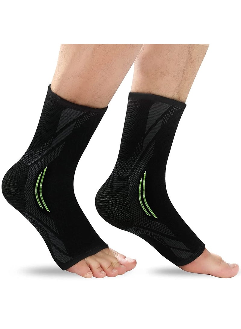 Bukela Ankle Brace Compression, 1 Pair Ankle Sleeve For Sprained Ankle, Injury Recovery, Joint Pain Heel Spur Pain S  - Image 1