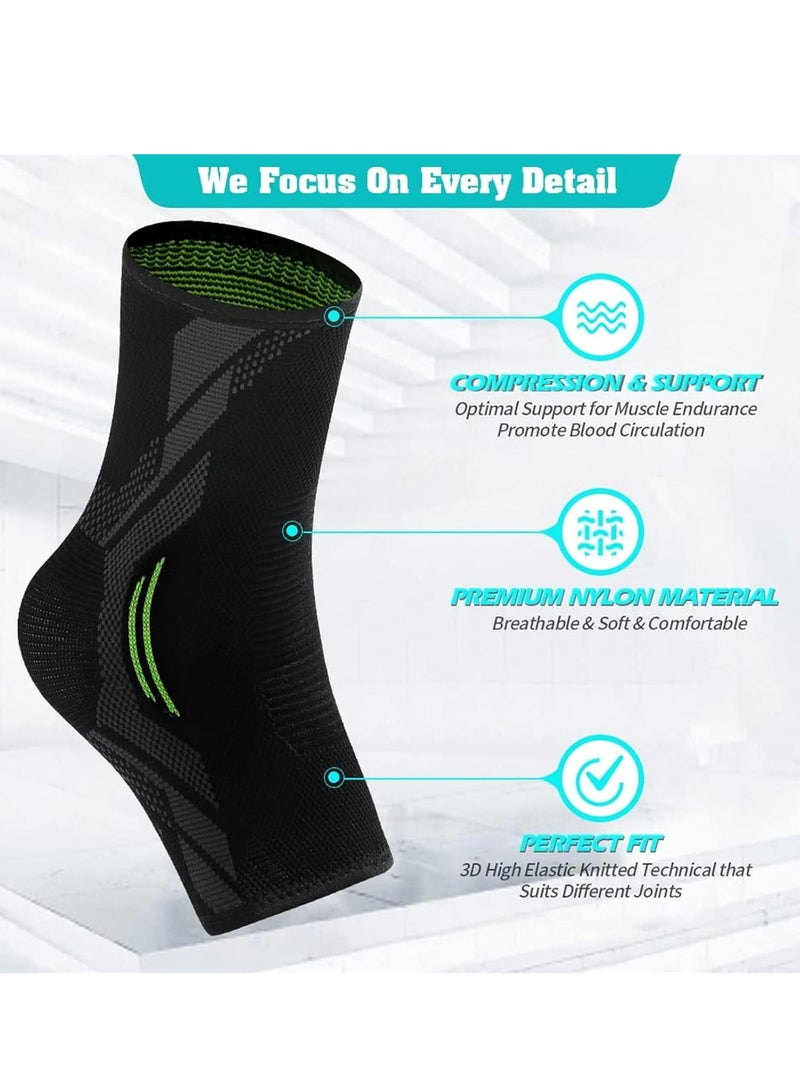 Bukela Ankle Brace Compression, 1 Pair Ankle Sleeve For Sprained Ankle, Injury Recovery, Joint Pain Heel Spur Pain S  - Image 5