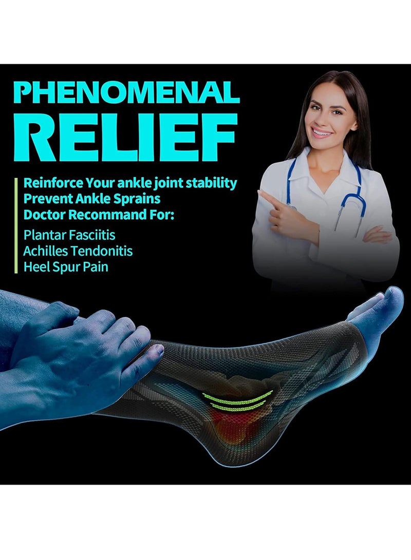 Bukela Ankle Brace Compression, 1 Pair Ankle Sleeve For Sprained Ankle, Injury Recovery, Joint Pain Heel Spur Pain S  - Image 4