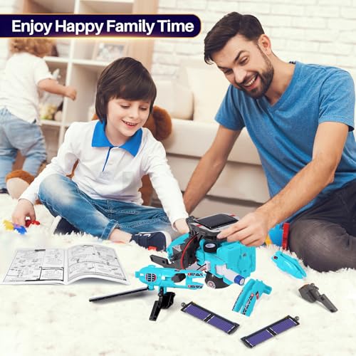 COBFDHA STEM Toys for Kids Ages 8-13, Christmas Birthday Gifts for 8 9 10 11 12 13 14 Year Old Teen Boys Girls, 6-in-1 Solar Robot Educational Science Building Experiment Kits - Image 4