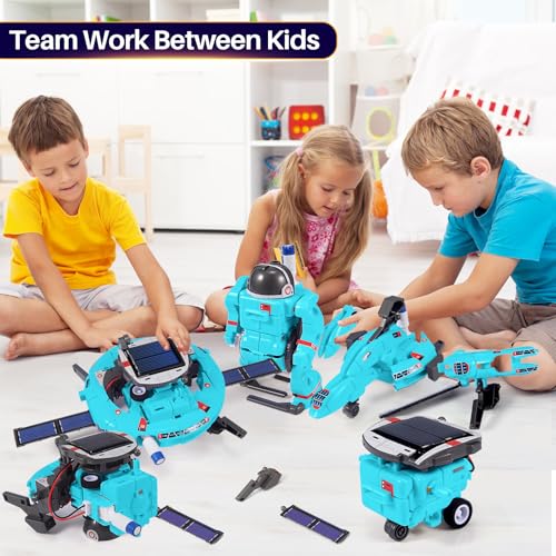 COBFDHA STEM Toys for Kids Ages 8-13, Christmas Birthday Gifts for 8 9 10 11 12 13 14 Year Old Teen Boys Girls, 6-in-1 Solar Robot Educational Science Building Experiment Kits - Image 5