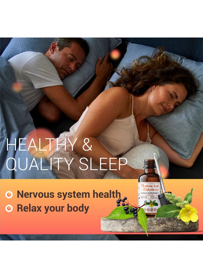 FabLab Fablab Mullein Leaf Extract With Elderberry 4 Fl Oz   Made In Usa   Drops For Better Lung   Mullein Tincture For Lung Detox   Bronchial Cleanse For Smokers   Respiratory Herbal Supplement  - Image 3