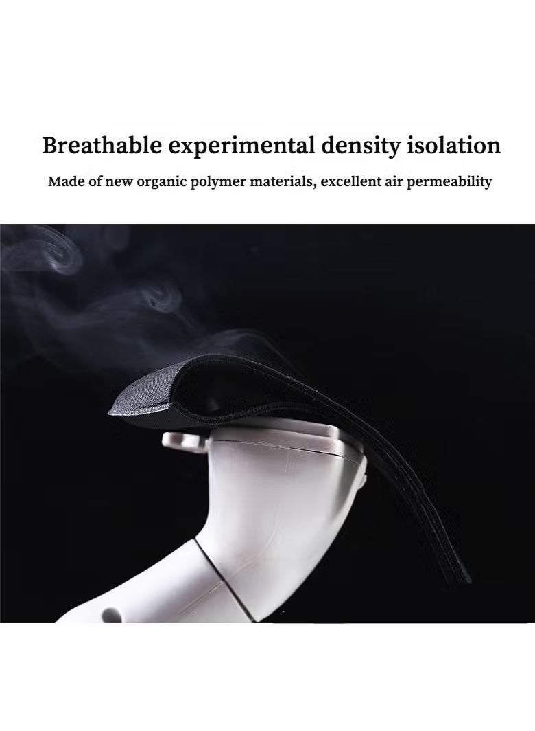 Kawkab Black 3pcs，Reusable Breathable Cloth Cotton Face Masks set，3D Ice Silk Washable Face Mask ，Anti-Dust &UV protection. - Image 4