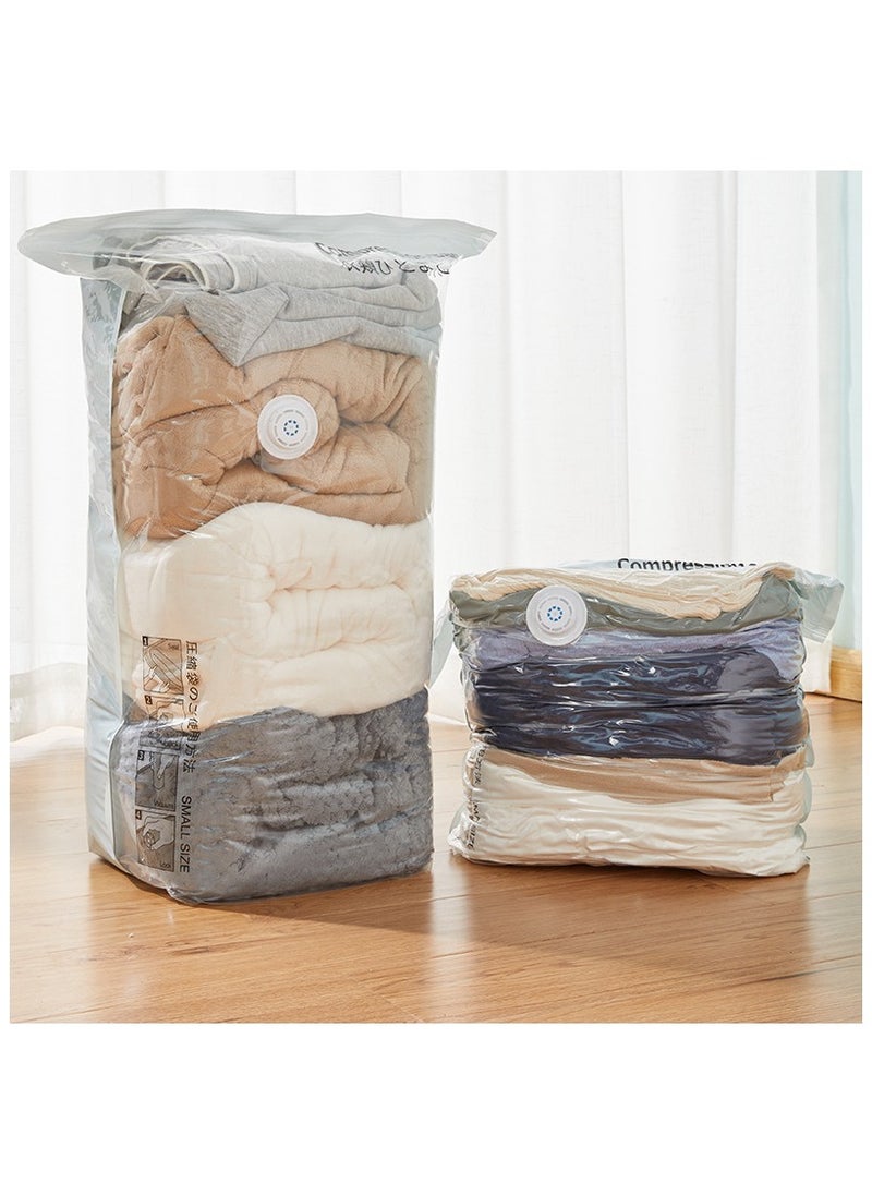4 Piece Vacuum Storage Bags,No Pump Required,Space Saver Bags,Jumbo Cube bag,Extra Large Vacuum Sealer Bags for Comforters Blankets Bedding Duvet,Closet Organizers (S-M-L-XL, 4pcs)