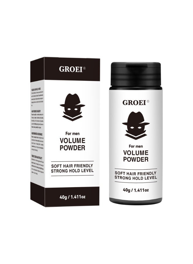 GROEI Texturizing Powder for Men, Easy to Apply, Instantly Adds Texture and Volume, All Natural Ingredients, Strong Hold Hair Powder for Men 40g - Image 1