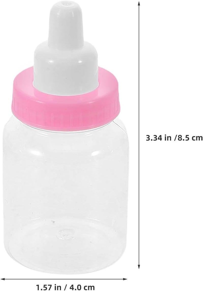 GALPADA 48pcs Pink Plastic Milk Bottle Candy Boxes Shower Feeding Bottle Party Favors Refillable Treat Containers for Newborn Birthday - Image 2