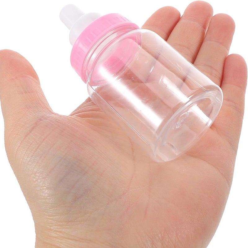 GALPADA 48pcs Pink Plastic Milk Bottle Candy Boxes Shower Feeding Bottle Party Favors Refillable Treat Containers for Newborn Birthday - Image 4