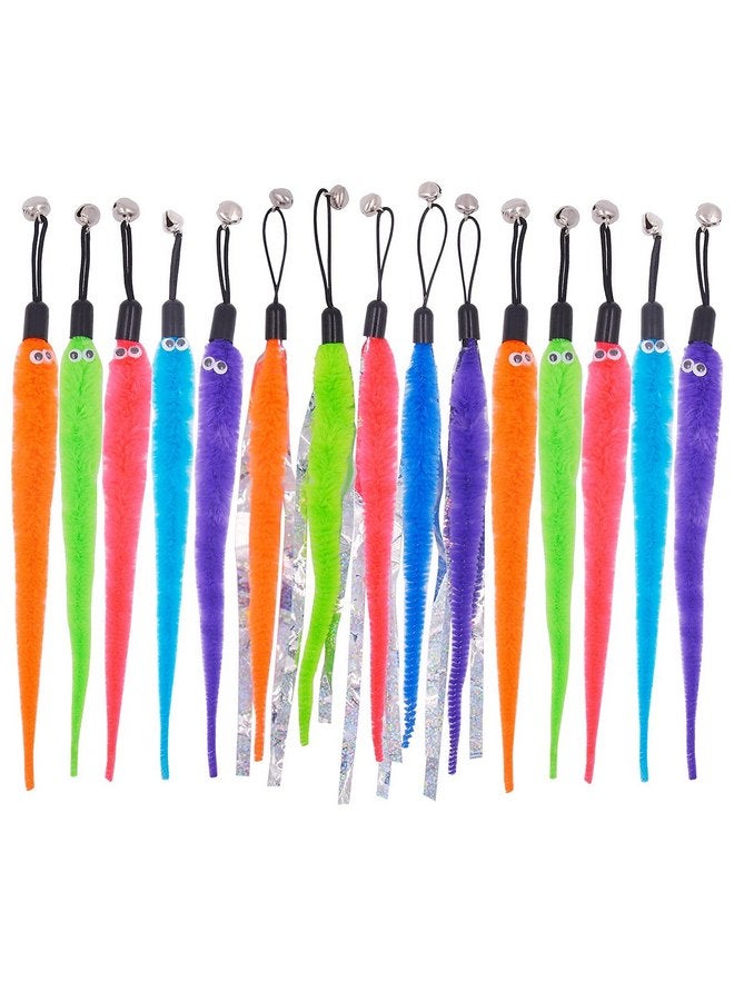 TIENAILING Cat Worm Toy Refills Cat Toys Wand Replacement, 15 Pieces Cat Worms Refill, Worm Cat Toy Attachment for Cat Wand - Image 1