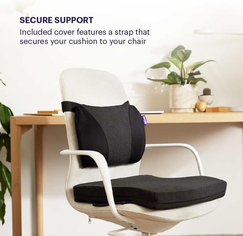 Purple (Back) - The Back Seat Cushion Provide Lower Back Support Doubles As Travel Pillow - Image 4