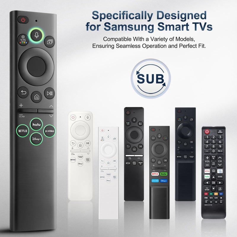 Acoyer for Samsung-Smart-TV-Remote-Control-Replacement,Remote for 2019 2026 Samsung Frame Curved Crystal Smart TVs, with Voice Control - Image 3