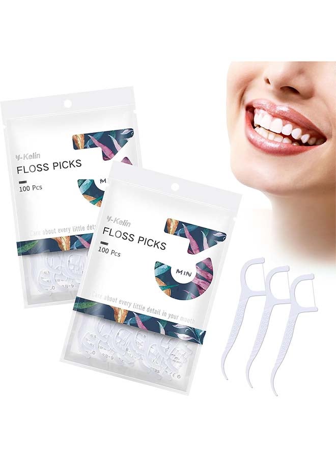Y-Kelin Pack of 2 - Dental Floss, Dental Floss Toothpick, Teeth Stick, Tooth Picks, Floss Picks, Teeth Cleaning (No Flavor) - Image 1