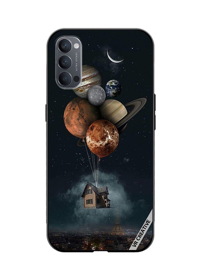 VR CREATIVE غطاء حماية لهاتف أوبو رينو 4 برو 5G بتصميم جالاكسي متعدد الألوان - Image 1