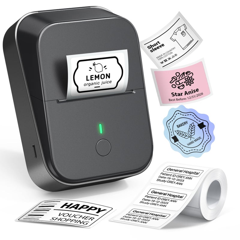 ETIKEZ PM260 Label Maker Machine with Tape, 2 Inch Label Tape Maker Bluetooth Label Printer, Inkless Portable Label Maker with Smart AI APP for Home, Kitchen, School, Office Organization, Black - Image 1