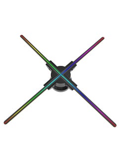 F60 3D Hologram Projector Advertising Display Fan Wall-mounted Player 3D Naked Eye 2K HD LED Photo Video Fan with 720pcs LED Light Beads Remote Control Sign Real-time Screen Display