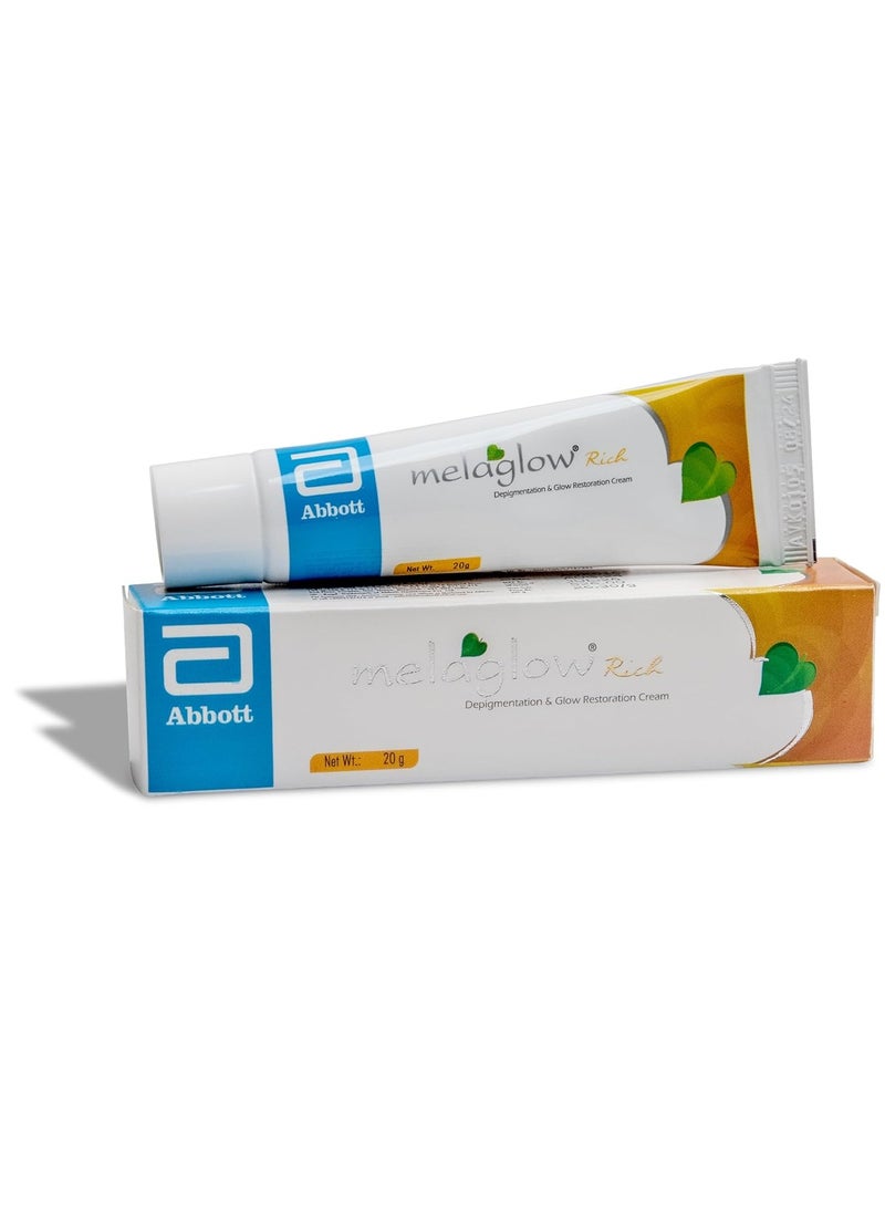 MELAGLOW Rich Depigmentation and Glow Restoration Cream 20Gm, (Pack of1) - Image 2