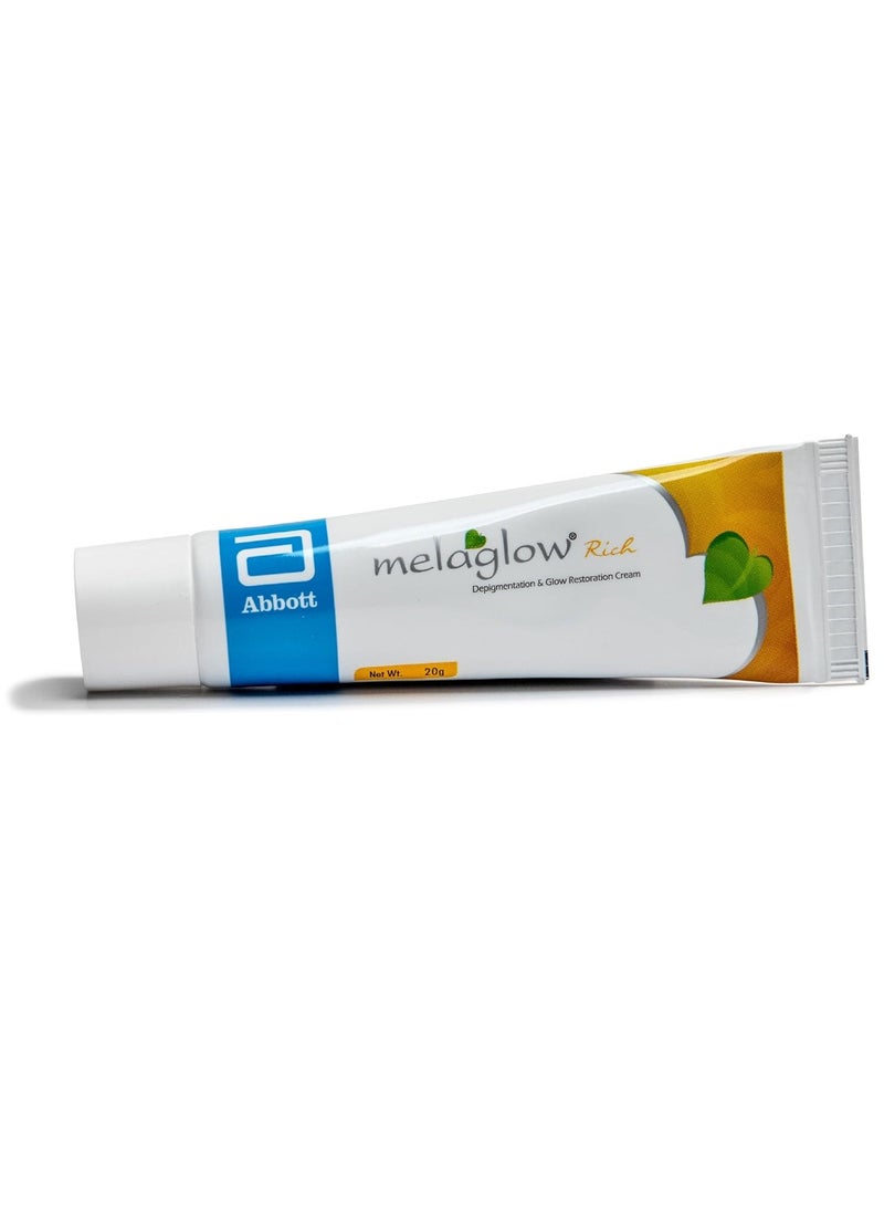 MELAGLOW Rich Depigmentation and Glow Restoration Cream 20Gm, (Pack of1) - Image 3