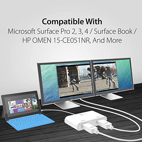 j5create Mini DisplayPort to Dual 4K HDMI MST Adapter, for Microsoft Surface Pro 2, Surface Book, HP OMEN 15-CE051NR and More, Not Compatible with Mac (JDA156) - Image 5
