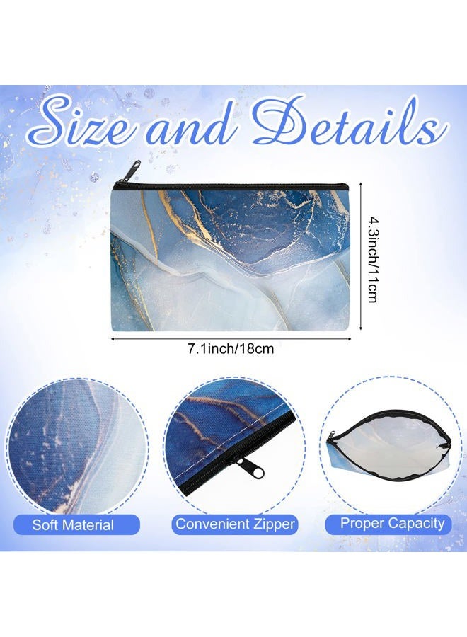 Reginary 20 Pieces Cosmetic Bag for Women, Roomy Makeup Bags with Zipper Toiletry Bag Pouch Travel Packing Accessory Organizer Gifts, 7 x 4.3 Inches (Marble) - Image 5