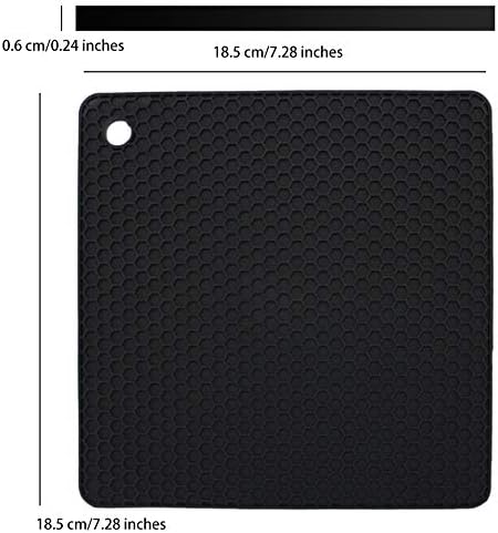 Smithcraft Silicone Trivets for Hot Dishes Pots and Pans Hot Pads for Kitchen Blue Silicone Pot Holders Mats for Kitchen Quartz Counter Heat Resistant Mat Flexible Table Trivet Mat Set 4 - Image 2