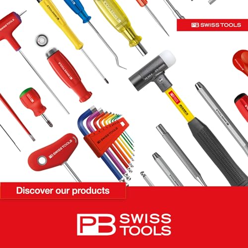 PB Swiss Tools Phillips Hex Torx Bit Block PB C6.700 CN | 100% Swiss Made | 10-Piece Bit Set with C6 1/4" PrecisionBits, Size PH1 PH2, Hex 3-6 mm, T10-T25 - Image 5