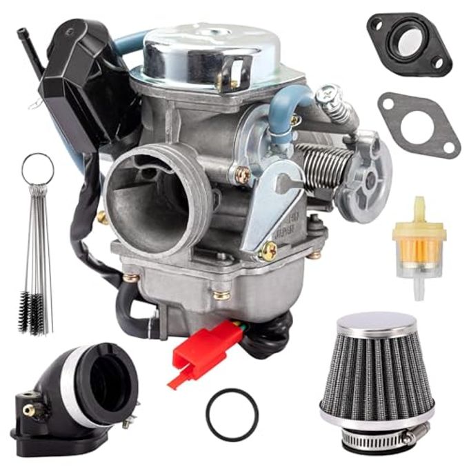 Tang GY6 Carburetor 150cc for 4 Stroke 125cc 152QMJ 157QMJ Engines Electric Choke Motorcycle Scooter 24mm PD24J Carb with Intake Manifold - Image 4