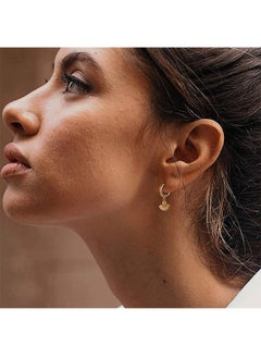Mevecco Women Gold Huggie Hoop Earrings Dangle Drop 14K Gold Filled Small Boho Beach Simple Delicate Handmade Hypoallergenic Jewelry Gift  - Image 2