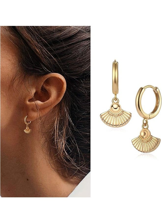 Mevecco - Women Gold Huggie Hoop Earrings Dangle Drop 14K Gold Filled Small Boho Beach Simple Delicate Handmade Hypoallergenic Jewelry Gift - Image 1
