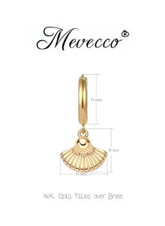 Mevecco Women Gold Huggie Hoop Earrings Dangle Drop 14K Gold Filled Small Boho Beach Simple Delicate Handmade Hypoallergenic Jewelry Gift  - Image 4