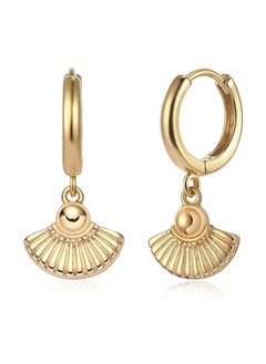 Mevecco Women Gold Huggie Hoop Earrings Dangle Drop 14K Gold Filled Small Boho Beach Simple Delicate Handmade Hypoallergenic Jewelry Gift  - Image 1