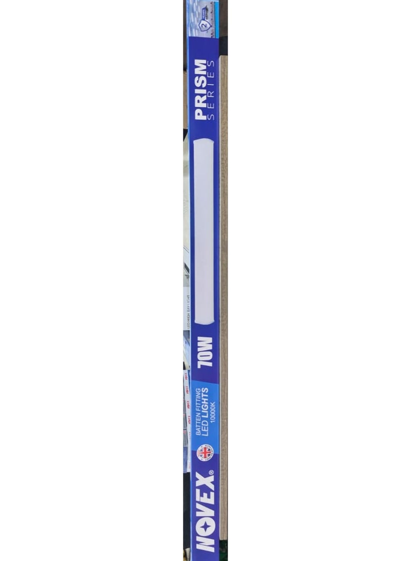 NOVEX PRISM 70W LED Batten Light (10000K Cool Daylight) – Ultra High Brightness, Energy Efficient, Long Lifespan – Model NLEDT-PR70W-10K - Image 2