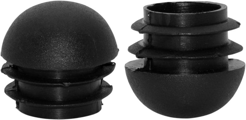 NGFC - SITTING ENVIRONMENT SOLUTIONS NGFC Black Round Plastic Cap Plugin for Insert Pipe Tubing End Cap Safety Bumper Pack 16 Chair Rerplacement Plart 1 Inch Round End Cap - Image 1