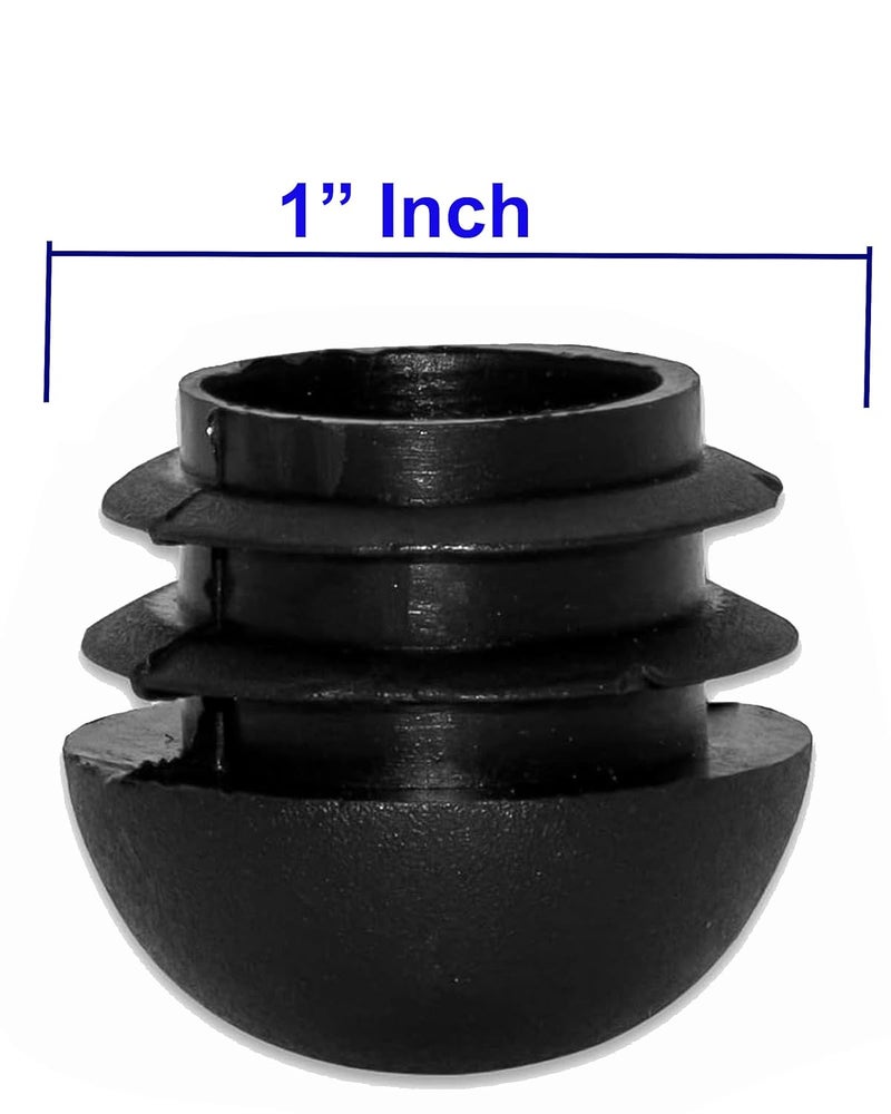 NGFC - SITTING ENVIRONMENT SOLUTIONS NGFC Black Round Plastic Cap Plugin for Insert Pipe Tubing End Cap Safety Bumper Pack 16 Chair Rerplacement Plart 1 Inch Round End Cap - Image 3