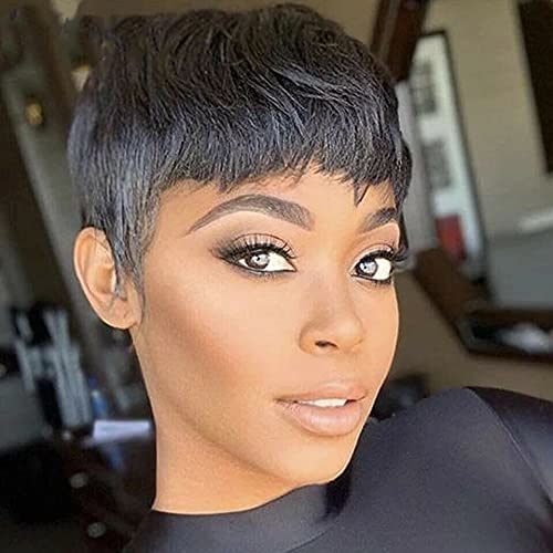 BeiSD Short Pixie Cut Hair Natural Synthetic Wigs For Women Heat Resistant Wig Natural Hair Womens Fashion Wig 9820