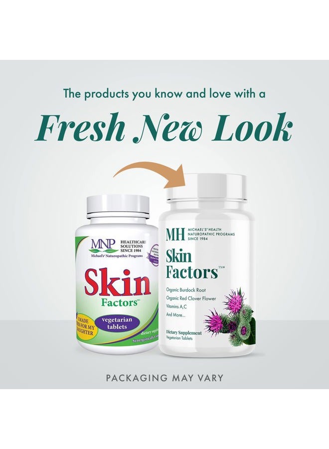 Michael's Naturopathic Programs Skin Factors - 180 Vegan Tablets - Daily Formula for Youthful Looking Skin, Ideal for Non Cystic Acne - Gluten Free, Vegetarian, Kosher - 60 Servings - Image 3