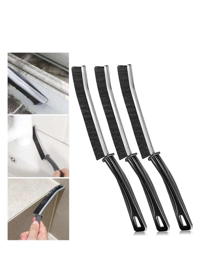 Crevice Cleaning Brush, Gap Cleaning Brush, for Toilet Corner Tiny Window Door Track Groove Gap, Cleaning Tool Tube Brushes Thin Cleaning Brush with Long Handle, for Home Kitchen, 3PCS - Image 1