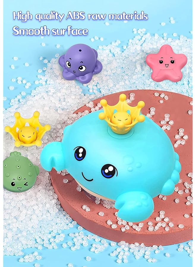 SYOSI Bath Toys For Toddlers Spray Water Baby Bath Toy Light Up Sprinkler Bathtub Toys Swimming Pool Bathroom Shower Water Toy For Infant Kids Boys Girls Age 3 4 5 6 Years Old Crab Red - Image 3