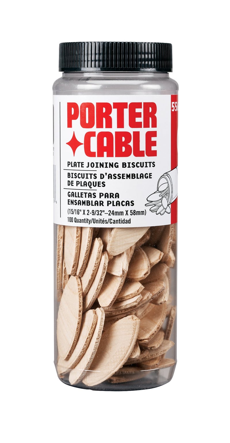 PORTER CABLE PORTER-CABLE 5562 No. 20 Plate Joiner Biscuits - 100 Per Tube , Brown - Image 4