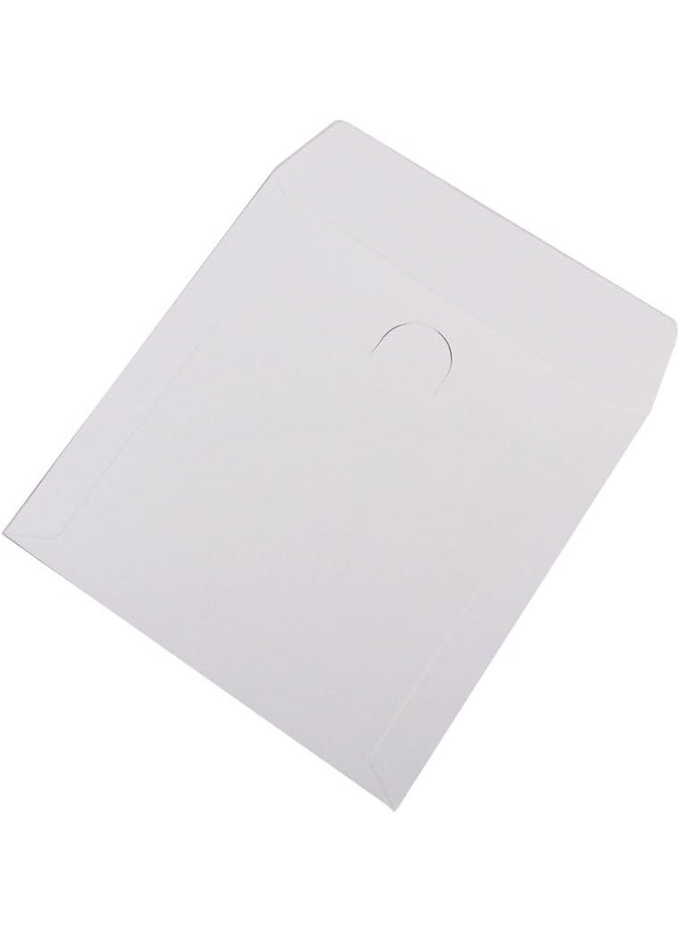 maxtek 200 Pack Maxtek Premium White Paper CD DVD Sleeves Envelope with Window Cut Out and Flap 100 GSM Paper  - Image 2