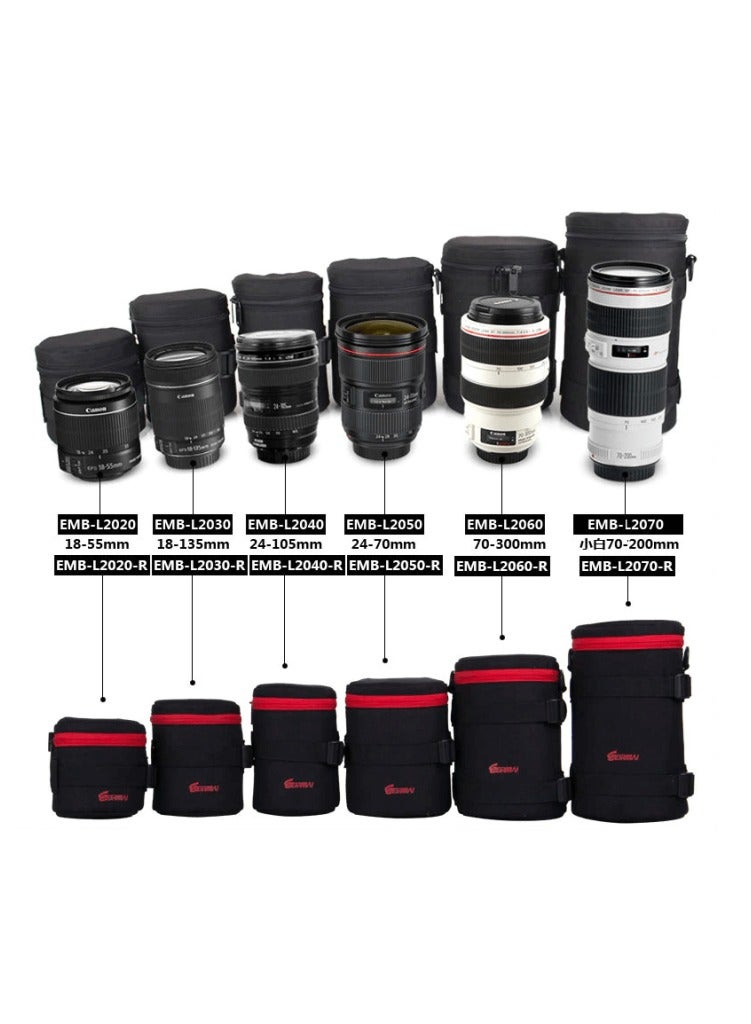 EIRMAI EMB-L2070 Model Eirmai lens bag for 70-200mm lenses with dual safety locks. Made of nylon in black. - Image 4