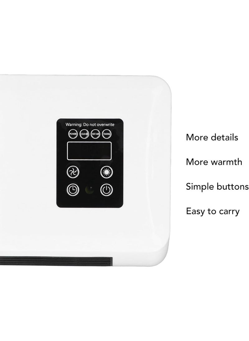 Generic Wall Mounted Air Conditioner & Heater, Quiet Wall AC & Heater Combo with Remote Control for Room| Kitchen| Office Desk| Bedroom| Camping  - Image 2