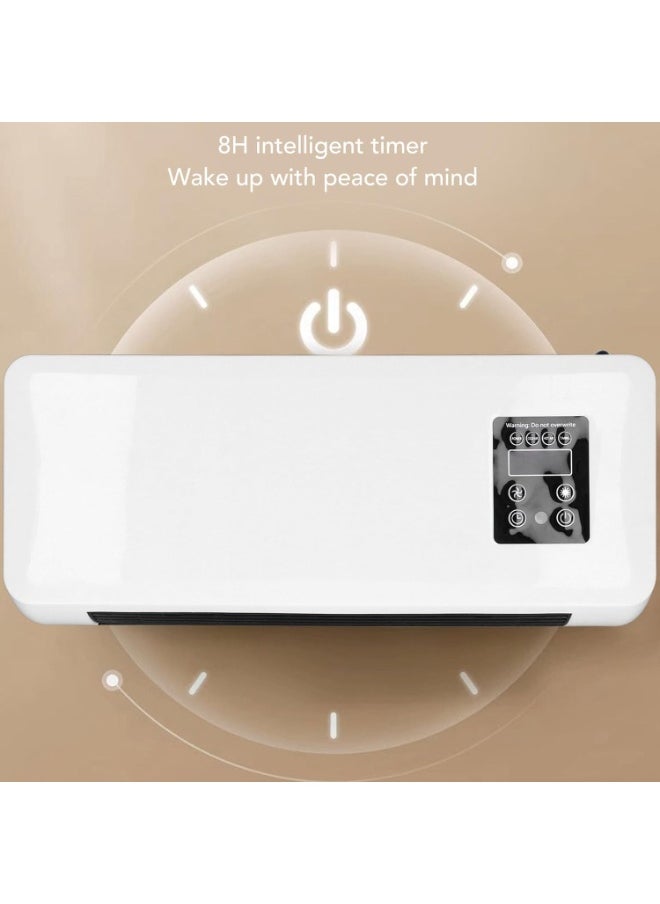 Generic Wall Mounted Air Conditioner & Heater, Quiet Wall AC & Heater Combo with Remote Control for Room| Kitchen| Office Desk| Bedroom| Camping  - Image 4